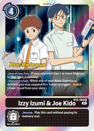 Izzy Izumi & Joe Kido (BT6-090) - Double Diamond Pre-Release Cards Foil