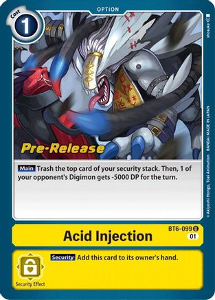 Acid Injection (BT6-099) - Double Diamond Pre-Release Cards Foil