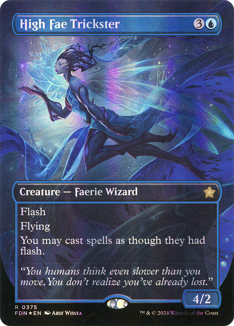 High Fae Trickster (Borderless) (Mana Foil) (FDN-375) - Foundations (Borderless) Foil