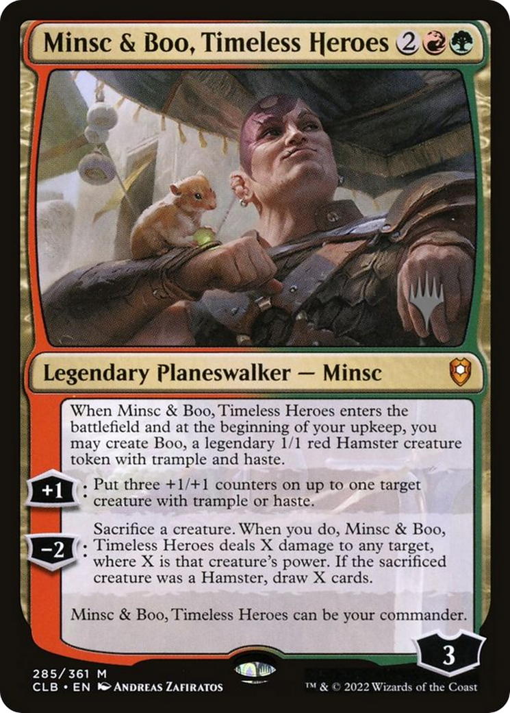 Minsc & Boo, Timeless Heroes (PPLCI-285P) - Battle for Baldur's Gate Promos