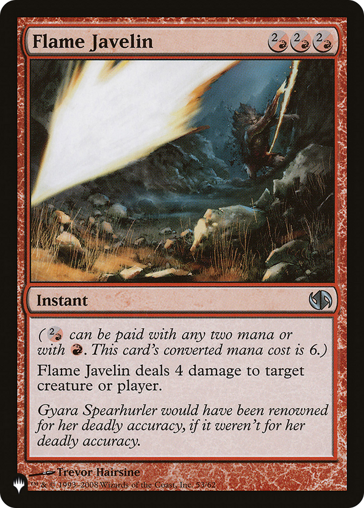 Flame Javelin (LIST-53/62) - The List