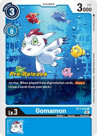 Gomamon (BT7-018) - Next Adventure Pre-Release Cards Foil