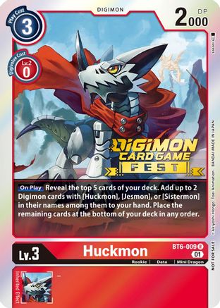 Huckmon (Digimon Card Game Fest 2022) (BT6-009) - Double Diamond Foil