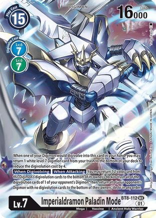 Imperialdramon Paladin Mode (Alternate Art) (BT8-112) - New Awakening Foil