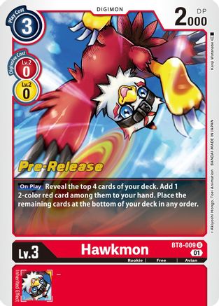 Hawkmon (BT8-009) - New Awakening Pre-Release Cards Foil