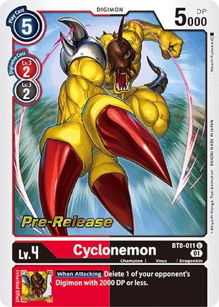 Cyclonemon (BT8-011) - New Awakening Pre-Release Cards