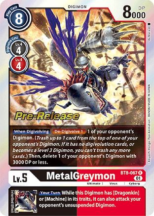 MetalGreymon (BT8-067) - New Awakening Pre-Release Cards