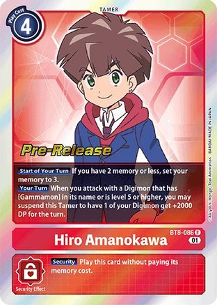 Hiro Amanokawa (BT8-086) - New Awakening Pre-Release Cards Foil