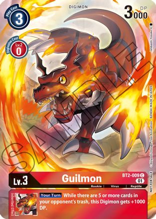 Guilmon (Tamer's Card Set 1) (BT2-009) - Release Special Booster 1.0 Foil