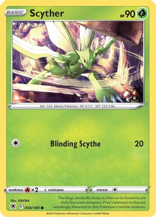 Scyther (004) 004  SWSH10 Astral Radiance - Common