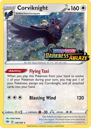 Corviknight 156/189  - Holofoil Miscellaneous Cards & Products - Promo