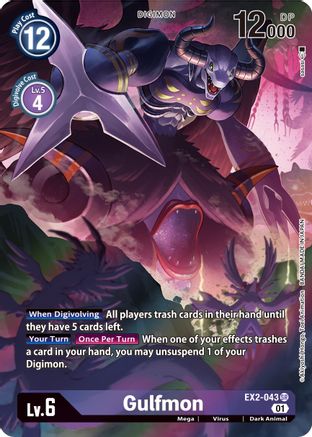 Gulfmon (Alternate Art) (EX2-043) - Digital Hazard Foil