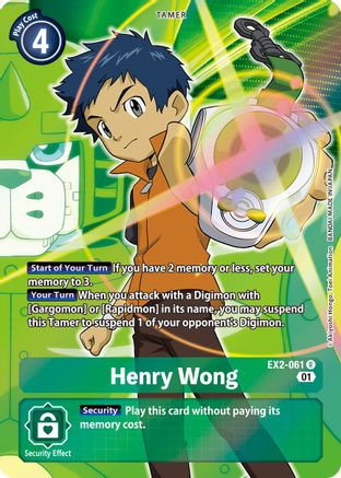 Henry Wong (Alternate Art) (EX2-061) - Digital Hazard Foil