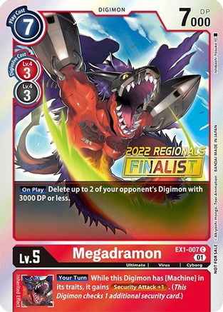 Megadramon (2022 Championship Online Regional) [Online Finalist] (EX1-007) - Classic Collection Foil