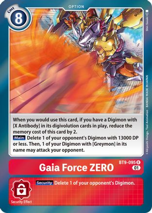 Gaia Force ZERO (BT9-095) - X Record Foil