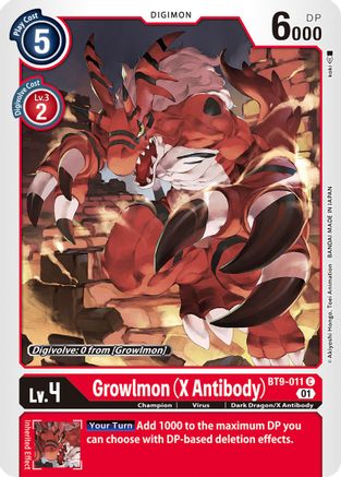 Growlmon (X Antibody) (BT9-011) - X Record