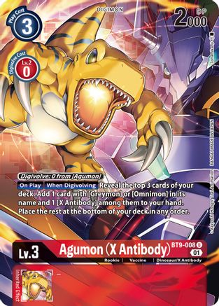 Agumon (X Antibody) (Alternate Art) (BT9-008) - X Record Foil