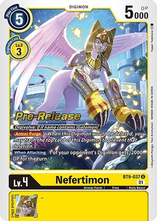 Nefertimon (BT9-037) - X Record Pre-Release Cards Foil
