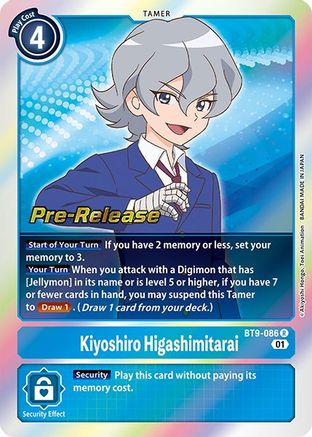 Kiyoshiro Higashimitarai (BT9-086) - X Record Pre-Release Cards Foil