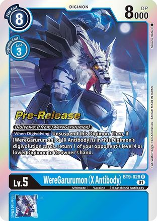 WereGarurumon (X Antibody) (BT9-028) - X Record Pre-Release Cards