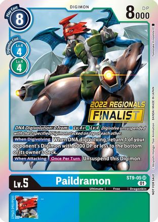 Paildramon (2022 Championship Offline Regional) [Online Finalist] (ST9-05) - Starter Deck 09: Ultimate Ancient Dragon Foil