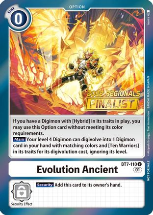 Evolution Ancient (2022 Championship Offline Regional) [Online Finalist] (BT7-110) - Next Adventure Foil