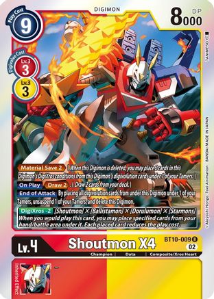 Shoutmon X4 (BT10-009) - Xros Encounter Foil