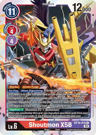 Shoutmon X5B (BT10-015) - Xros Encounter Foil