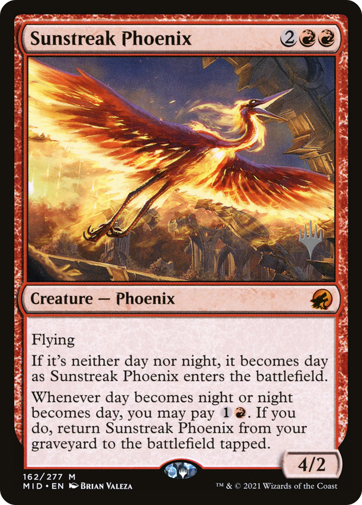 Sunstreak Phoenix (PPMID-162) - Innistrad: Midnight Hunt Promos