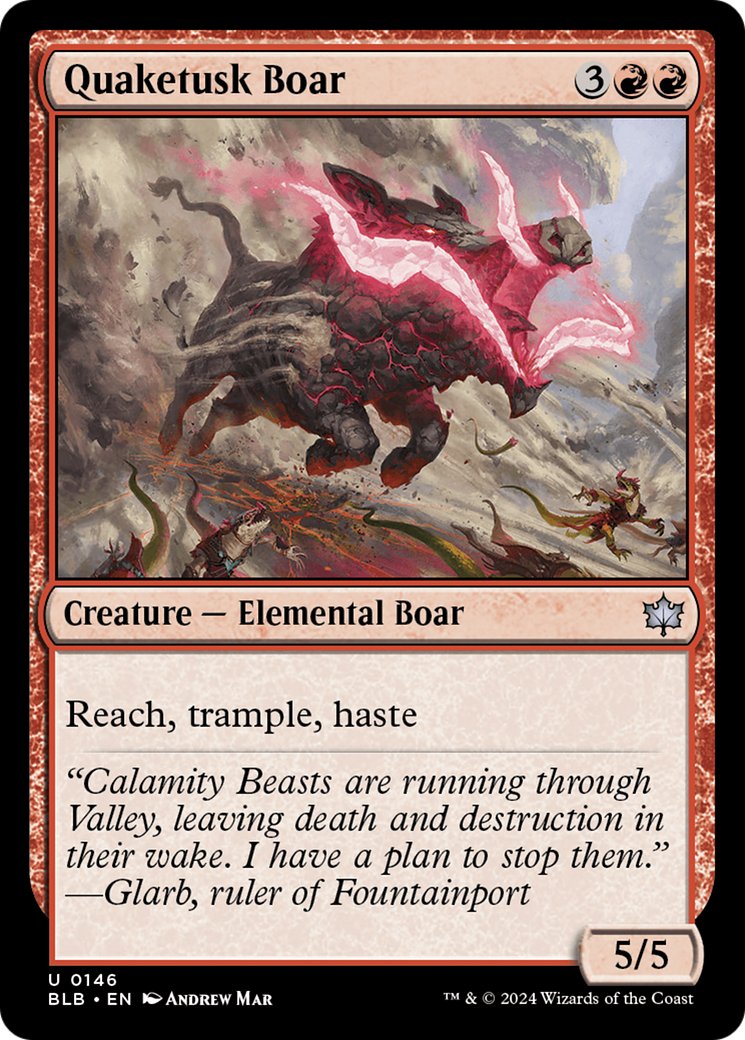 Quaketusk Boar (BLB-146) - Bloomburrow