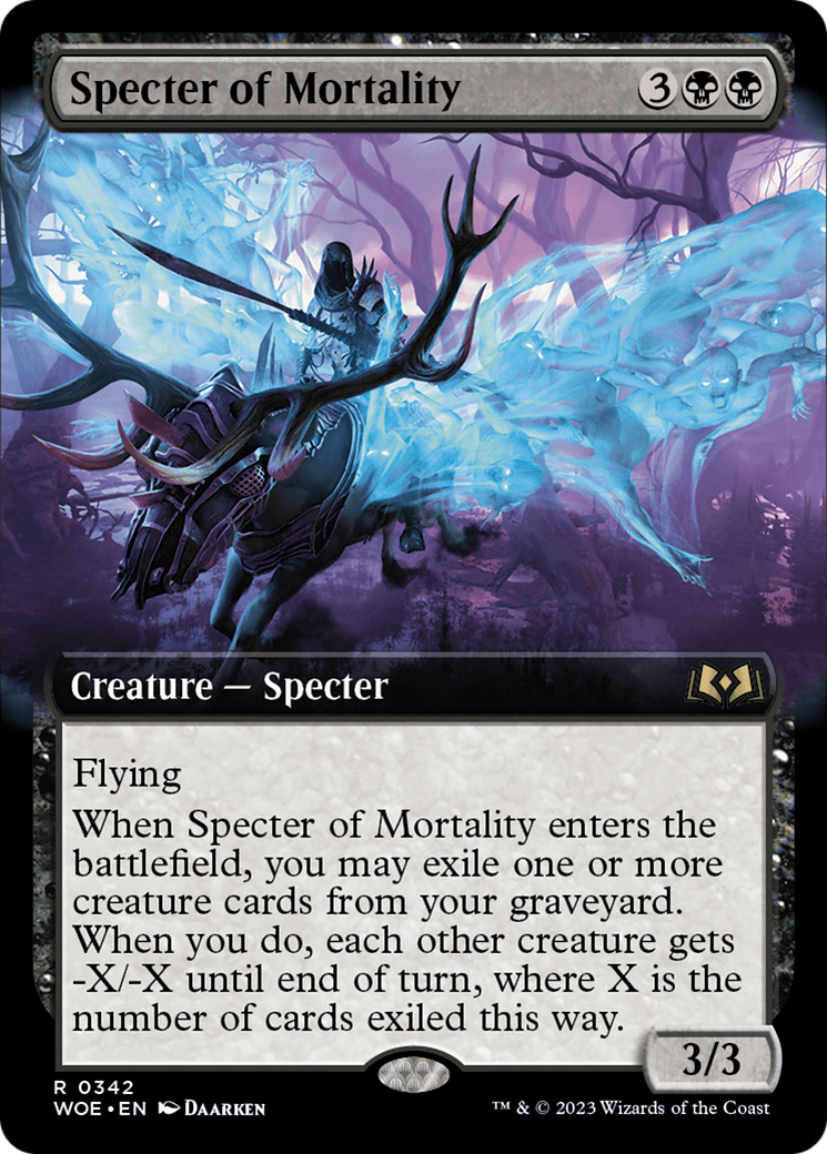 Specter of Mortality (WOE-342) - Wilds of Eldraine: (Extended Art) Foil