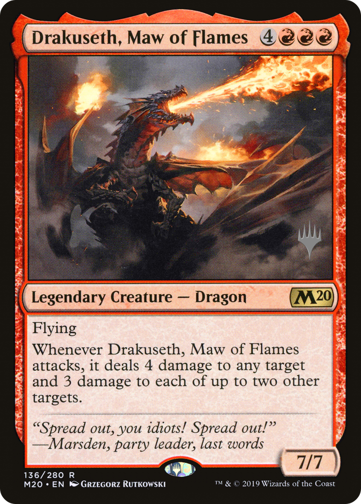 Drakuseth, Maw of Flames (PPM20-136P) - Core Set 2020 Promos