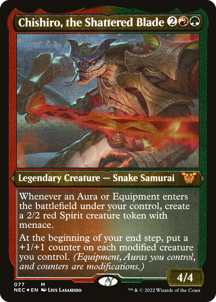 Chishiro, the Shattered Blade (NEC-077) - Neon Dynasty Commander Foil
