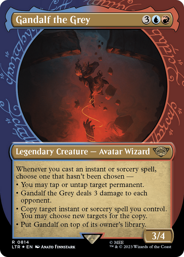 Gandalf the Grey (LTR-814) - The Lord of the Rings: Tales of Middle-earth: (Showcase) (Borderless) Foil
