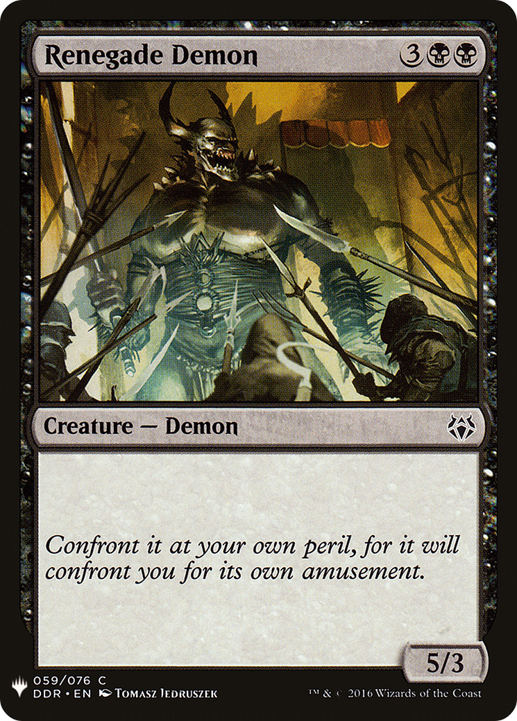 Renegade Demon (LIST-059) - The List