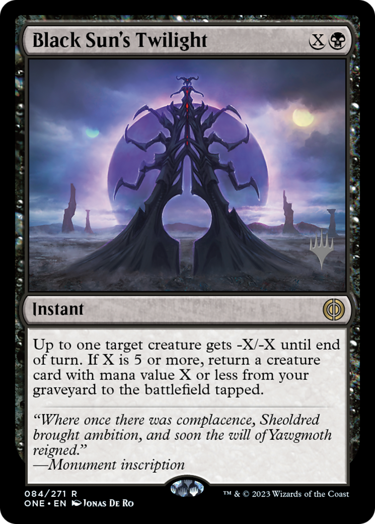 Black Sun's Twilight (PPONE-84P) - Phyrexia: All Will Be One Promos Foil