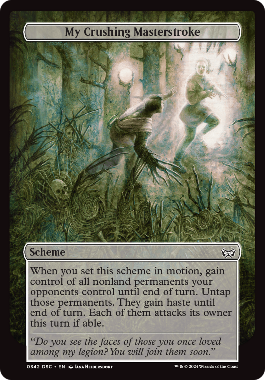 My Crushing Masterstroke (A:DSC-342) - Duskmourn: House of Horror Commander