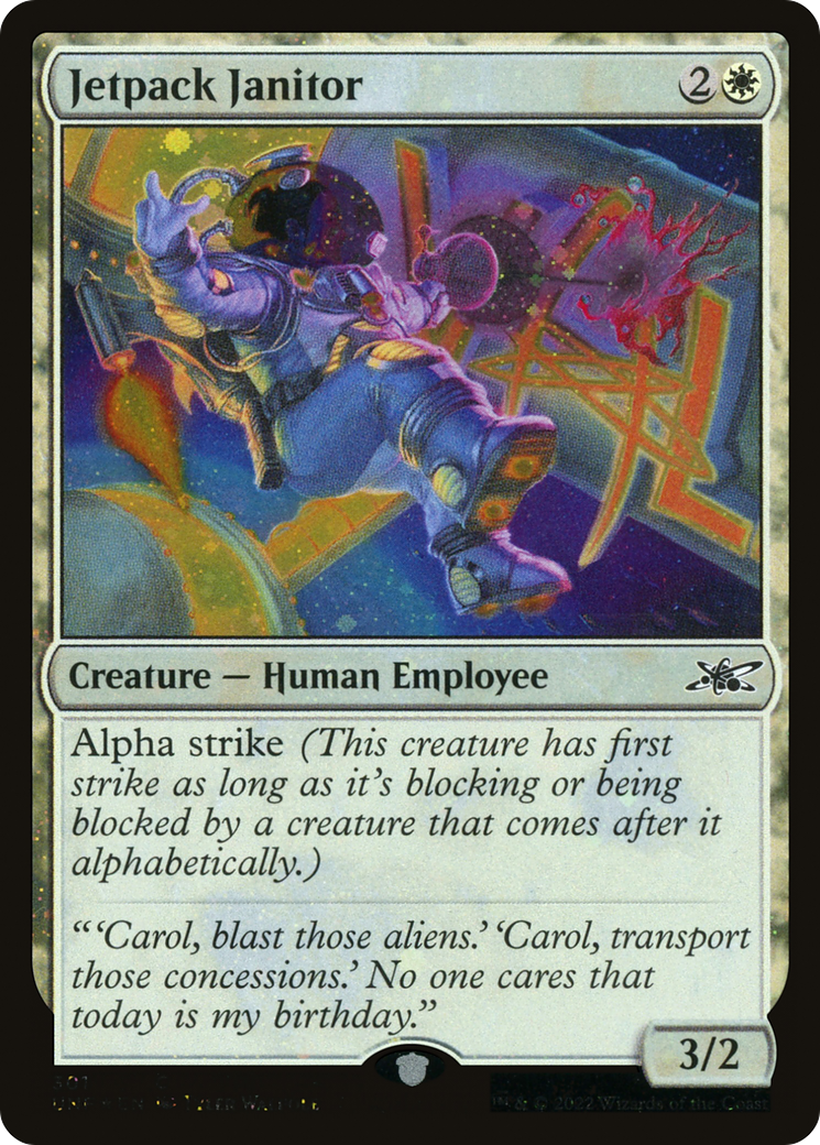 Jetpack Janitor (Galaxy Foil) (UNF-301) - Unfinity Foil