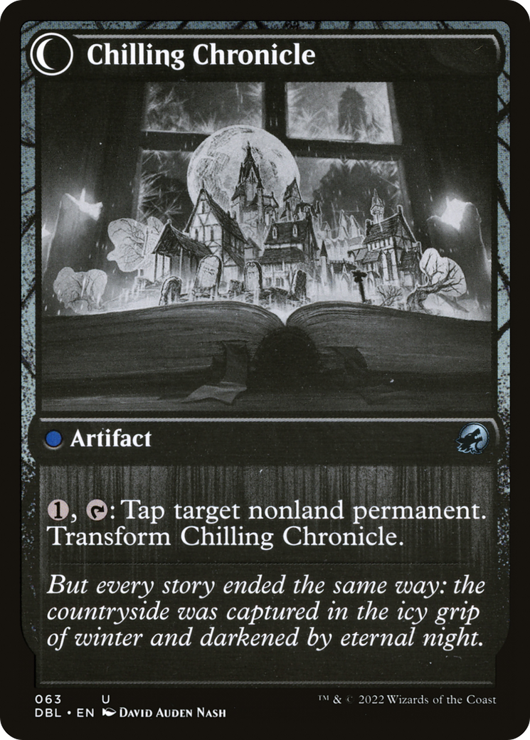 Mysterious Tome // Chilling Chronicle (DBL-063) - Innistrad: Double Feature: (Double Faced Transform)