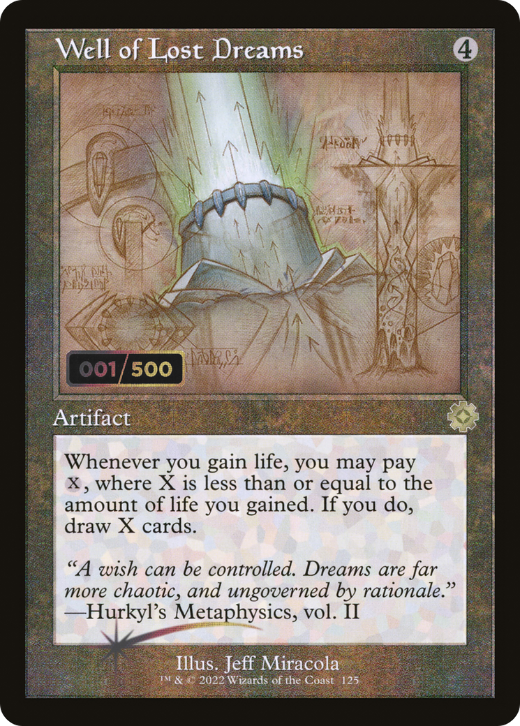 Well of Lost Dreams (Schematic) (Serial Numbered) (BRR-125) - The Brothers' War Retro Artifacts Foil