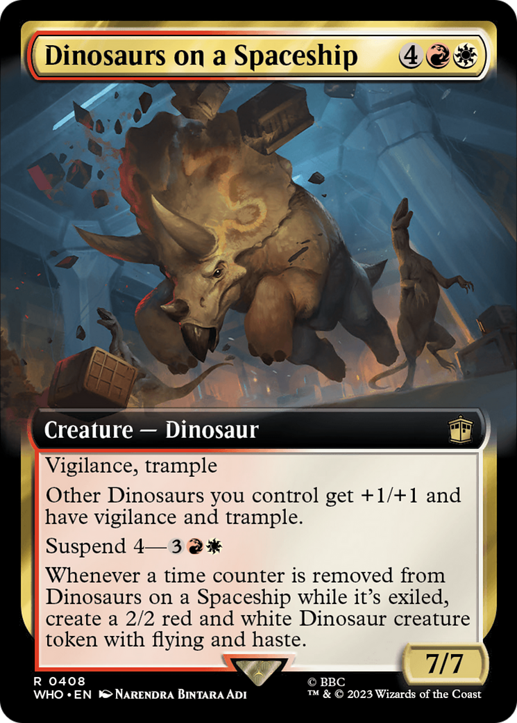 Dinosaurs on a Spaceship (WHO-408) - Doctor Who: (Extended Art) Foil