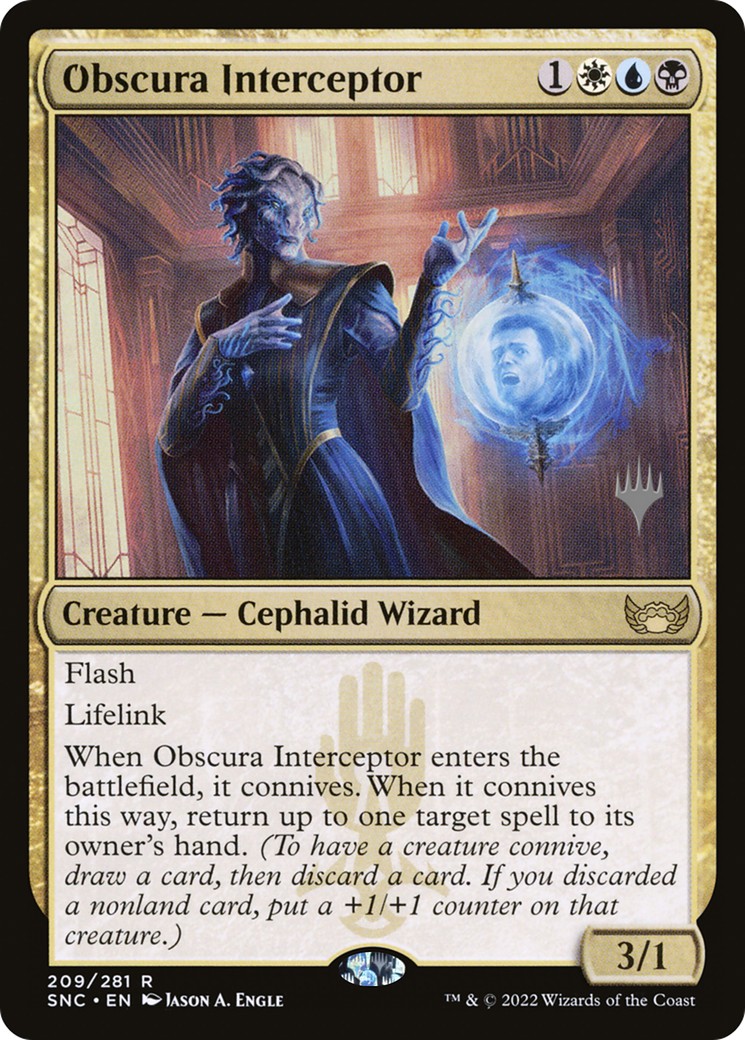 Obscura Interceptor (PPSNC-209P) - Streets of New Capenna Promos Foil