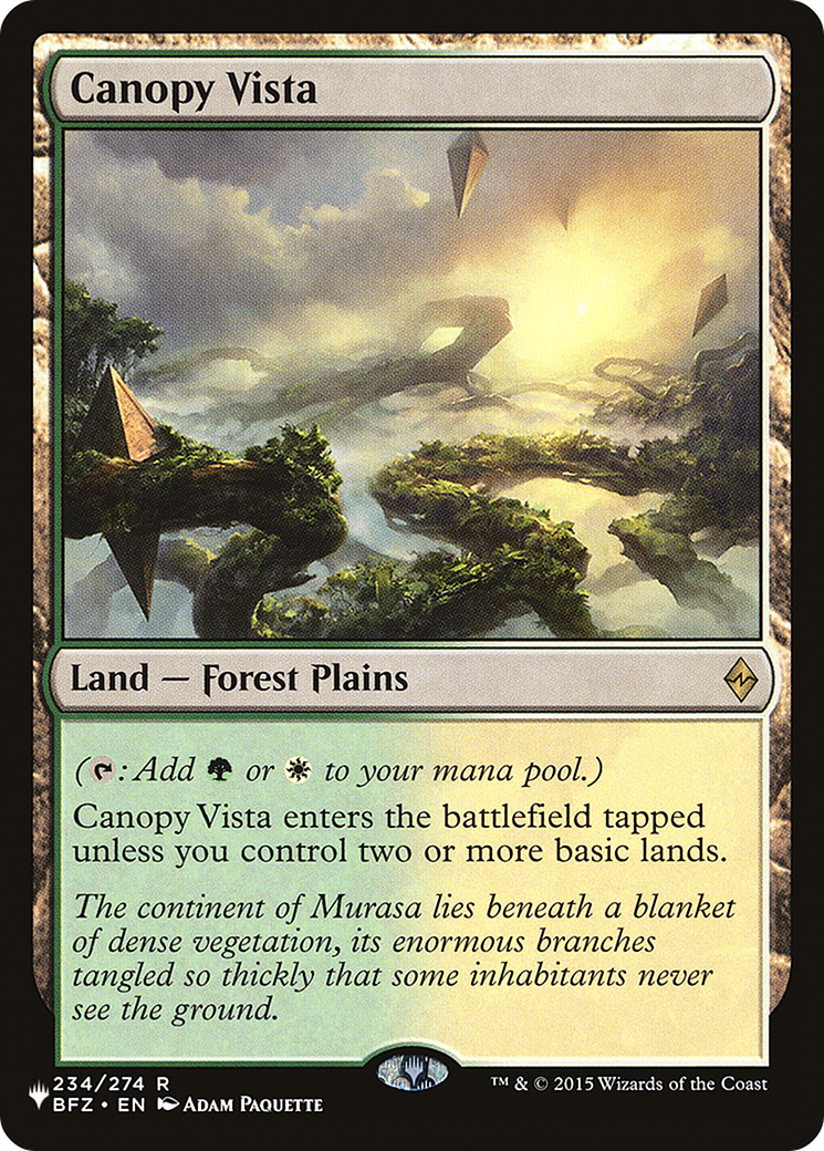 Canopy Vista (LIST-234/274) - The List