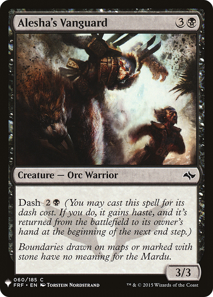 Alesha's Vanguard (LIST-FRF-60) - The List