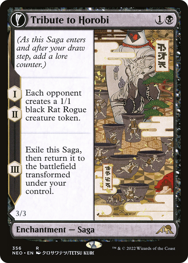 Tribute to Horobi (Showcase) (NEO-356) - Kamigawa: Neon Dynasty: (Showcase, fandfc) Foil