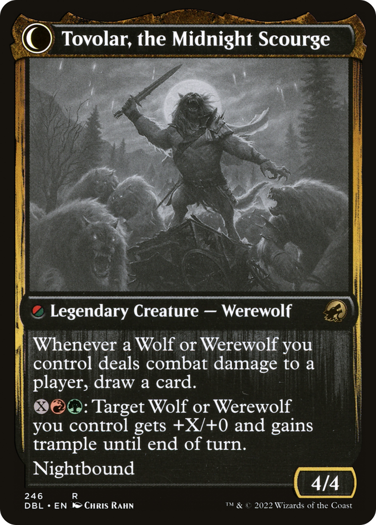 Tovolar, Dire Overlord // Tovolar, the Midnight Scourge (DBL-246) - Innistrad: Double Feature: (Double Faced Transform)