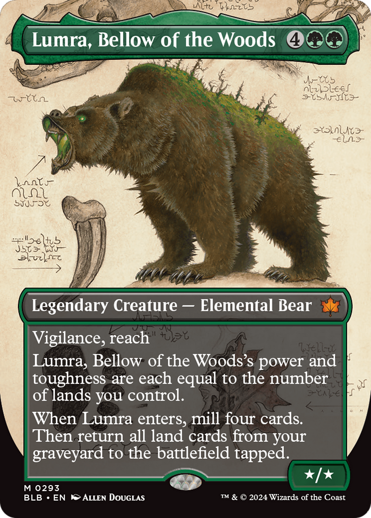 Lumra, Bellow of the Woods (BLB-293) - Bloomburrow: (Showcase) (Borderless)