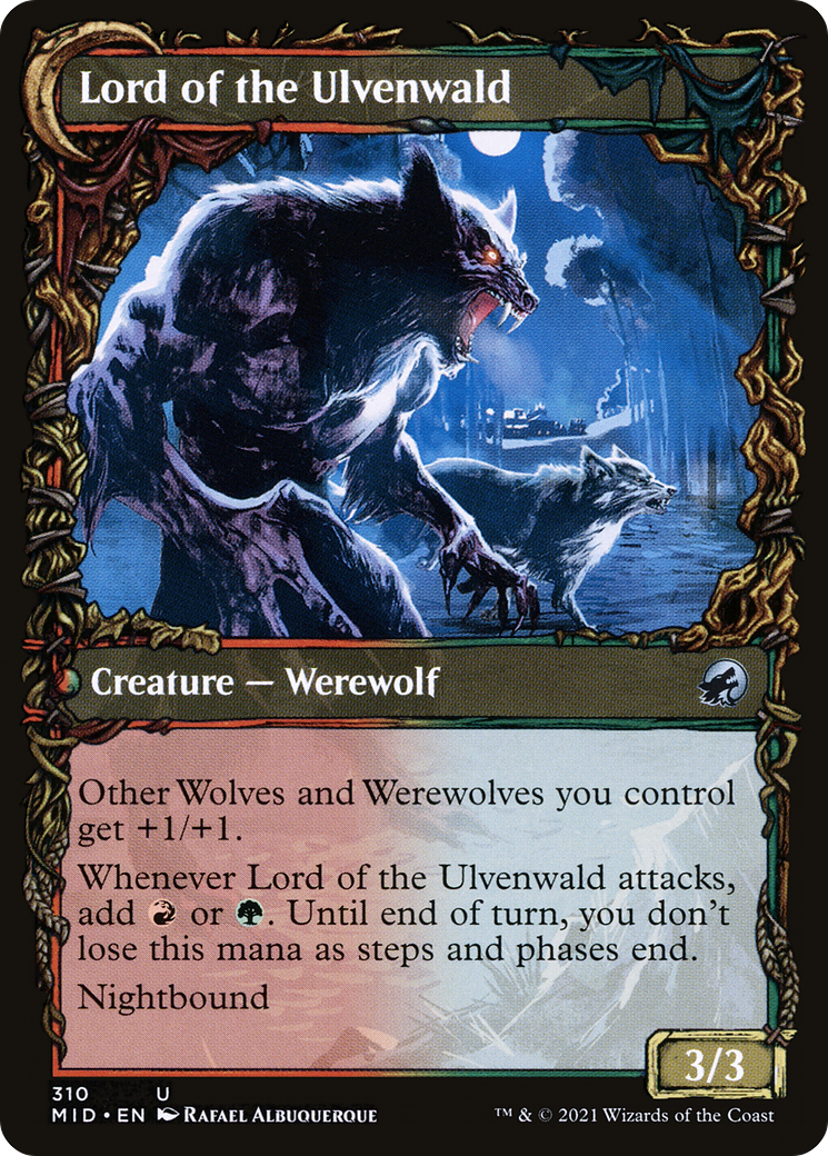 Kessig Naturalist // Lord of the Ulvenwald (MID-310) - Innistrad: Midnight Hunt: (Showcase, Double Faced Transform) Foil