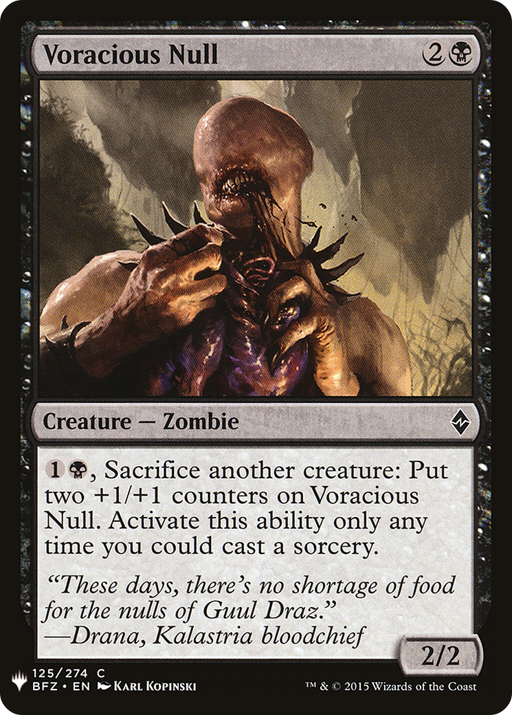 Voracious Null (LIST-125) - The List