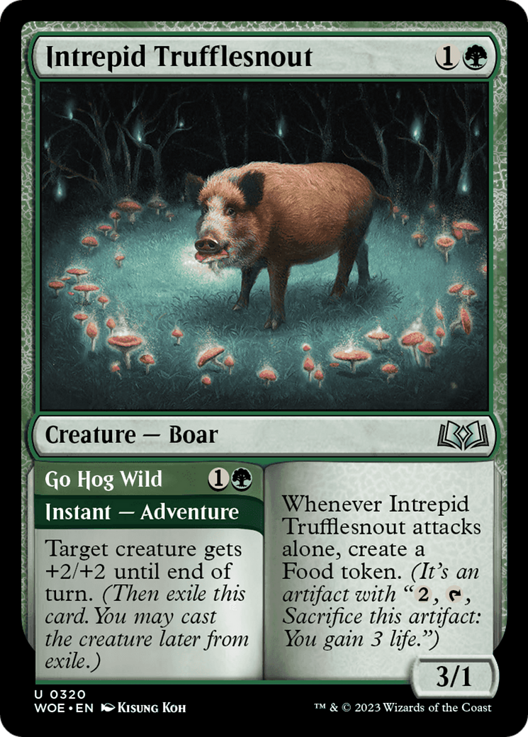 Intrepid Trufflesnout // Go Hog Wild (WOE-320) - Wilds of Eldraine Foil